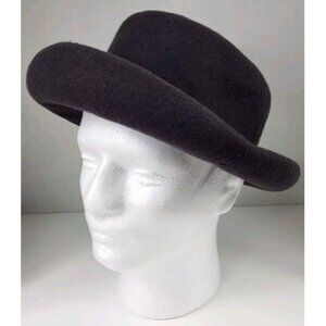 Michael Howard Miss Bierner Ladies Fedora Hat 100% Wool Made in USA Purple Plum